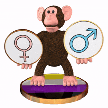 non binary non binary sticker lgbtq monkey gender