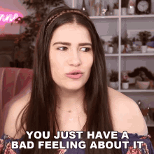 You Just Have A Bad Feeling About It Marissa Rachel GIF - You Just Have A Bad Feeling About It Marissa Rachel You Just Dont Have A Good Feeling About It GIFs