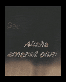 a poster that says geceniz xeyir allaha emanet olun