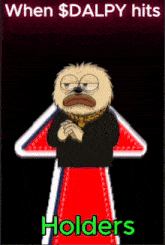 a poster with a cartoon character and the words " holders " at the bottom