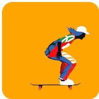 Skater Olympics Sticker