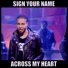 Sign Your Name Terence Trent Darby GIF - Sign Your Name Terence Trent Darby Across My Heart GIFs
