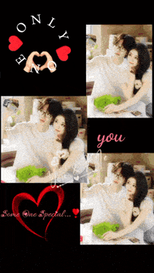 a collage of pictures of a man and a woman with the words " you are one special "