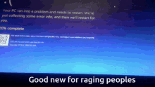 rage blue screen raging peoples bang fist