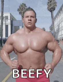 godaddy bodybuildershorts comercial muscles beefcake