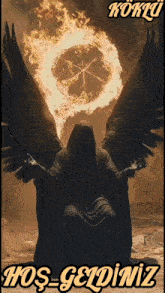 a picture of an angel with the words hoş-geldiniz on the bottom right