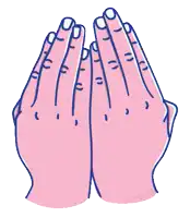 a drawing of a person 's hands with their fingers folded in prayer