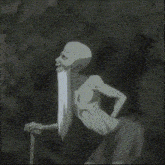 a cartoon of an old man with a long beard