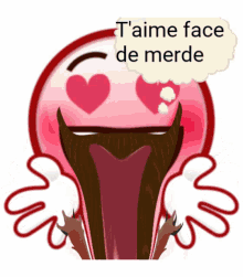 Emoji Love GIF - Emoji Love Taime Face De Merde GIFs