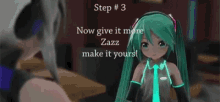 a screenshot of a video game that says step # 3 now give it more zazz make it yours ..