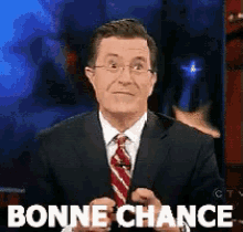 Bonne Chance GIF - Stephen Colbert Bonne Chance Fingers Crossed GIFs