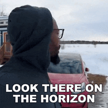 Look There On The Horizon Rich Benoit GIF - Look There On The Horizon Rich Benoit Rich Rebuilds GIFs