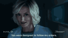You Were Designed To Follow My Orders Dr Catherine Halsey GIF - You Were Designed To Follow My Orders Dr Catherine Halsey Natascha Mcelhone GIFs