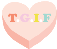 Tgif Heart Sticker - Tgif Heart Thank God Its Friday Stickers