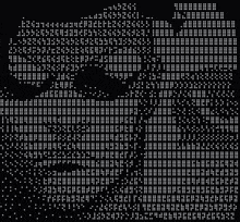 a black background with a lot of white dots on it .