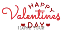 a happy valentine 's day greeting with hearts