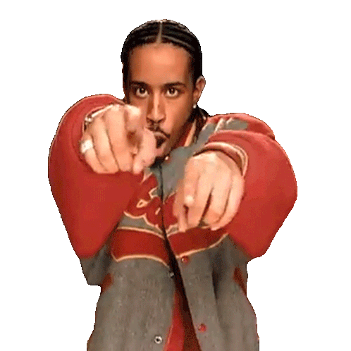 Pointing Ludacris Sticker - Pointing Ludacris Southern Hospitality Song Stickers