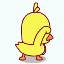 a cartoon duck with the words is twey here written below it