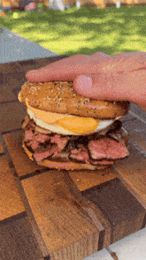 Steak And Egg Breakfast Sandwich Food GIF - Steak And Egg Breakfast Sandwich Food Breakfast GIFs
