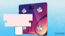 a renpho scale is displaying the time as 11:50