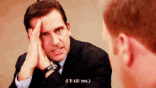 When Your Friend Starts Telling A Story About You GIF - Michaelscott Theoffice Illkillyou GIFs