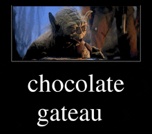 Yoda Chocolate GIF - Yoda Chocolate Chocolate Gateau GIFs