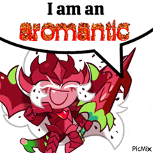 a picture of a cookie with a speech bubble that says " i am an aromatic "