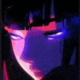 a close up of a woman 's face with glowing eyes and a dark background .