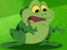 Frog Freaked Out GIF