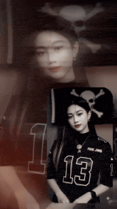 a girl with the number 13 on her shirt