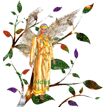 áldás Angel Sticker - áldás Angel Leaves Stickers