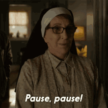 Pause Pause Sister Andrea GIF - Pause Pause Sister Andrea Evil The Demon Of Money GIFs