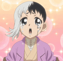 a cartoon character with a surprised look on his face and tears coming out of his eyes