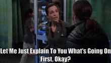 Chicago Med Natalie Manning GIF - Chicago Med Natalie Manning Let Me Just Explain To You Whats Going On First Okay GIFs