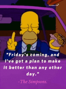 Homer Simpson It'S Friday GIF - Homer Simpson It'S Friday GIFs