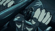 a man with a beard is holding a large sword