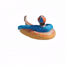enjoying the water on a float blippi blippi wonders educational cartoons for kids spinning the inflatable having fun in the float