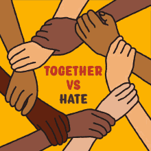 Together Vs Hate Together GIF - Together Vs Hate Together Hands GIFs