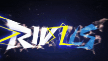 the word rivals is written in white and blue on a dark background