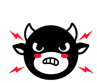 Angry Cow Bolts Sticker - Angry Cow Bolts Stickers