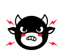 Angry Cow Bolts Sticker - Angry Cow Bolts Stickers
