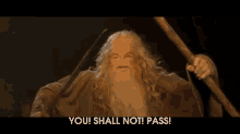 You Shall Not Pass GIF - Lord Of The Rings Adventure Face Folding GIFs
