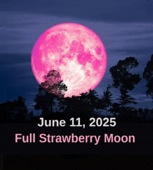 a full strawberry moon is on june 11th 2025