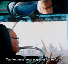 Stan Lee Never Seen A Spaceship Before GIF - Stan Lee Never Seen A Spaceship Before Driving GIFs