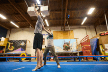 a gym with a sign that says circus