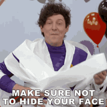 Make Sure Not To Hide Your Face Lachy Wiggle GIF - Make Sure Not To Hide Your Face Lachy Wiggle The Wiggles GIFs