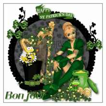 St Patrick Bonjour Harp GIF - St Patrick Bonjour St Patrick Bonjour GIFs