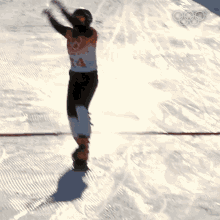 Hands Up Snowboard GIF - Hands Up Snowboard Gloria Kotnik GIFs
