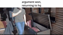 Argument Won Returning To Hq GIF - Argument Won Returning To Hq GIFs