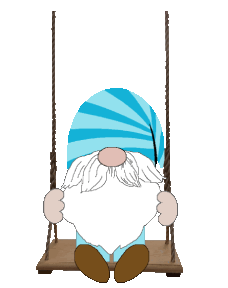 Animated Gnome On Swing Swinging Gnome Sticker - Animated Gnome On Swing Swinging Gnome Stickers